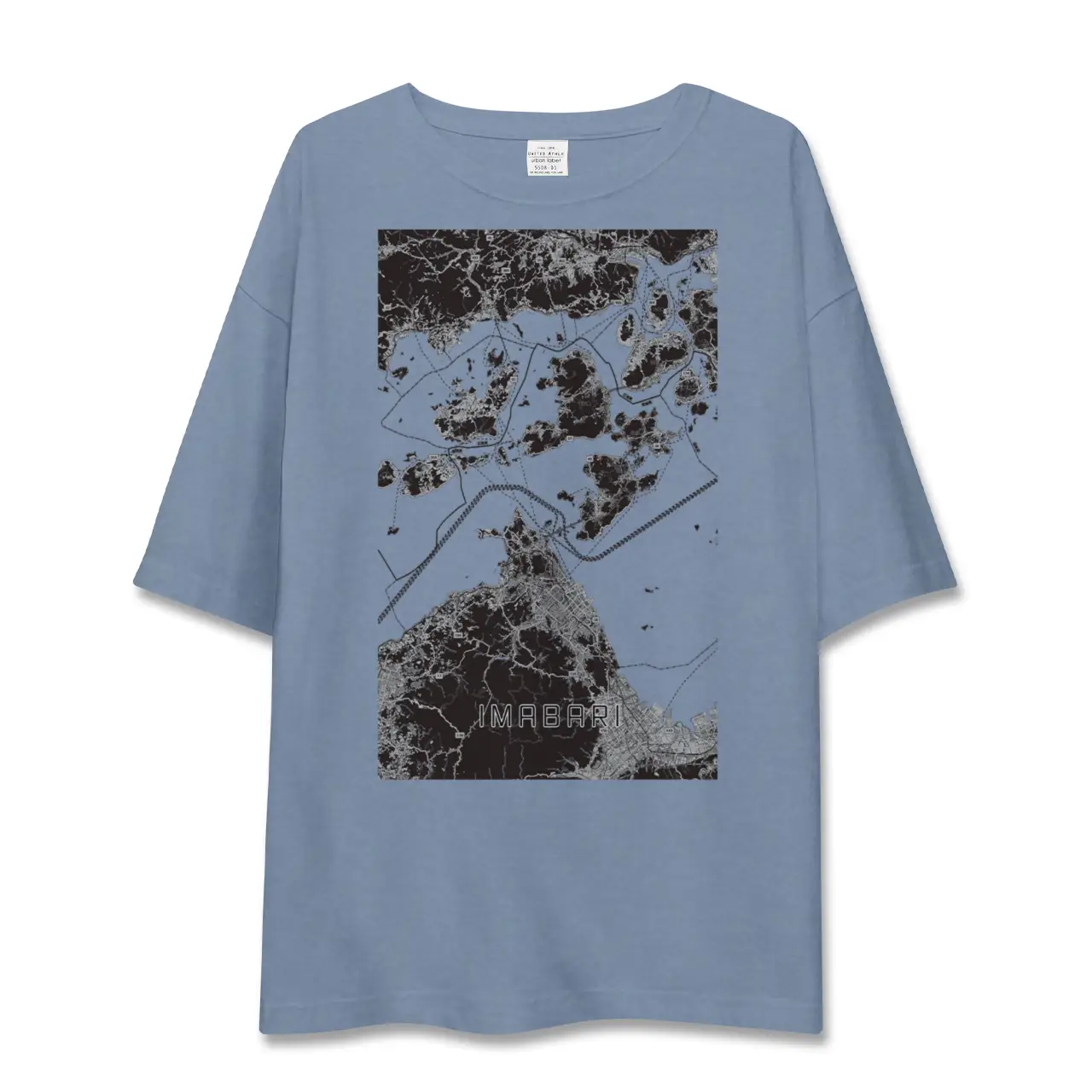 【今治3（愛媛県）】地図柄ビッグシルエットTシャツ