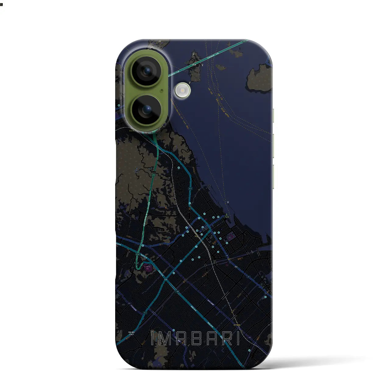 【今治（愛媛県）】地図柄iPhoneケース（バックカバータイプ）