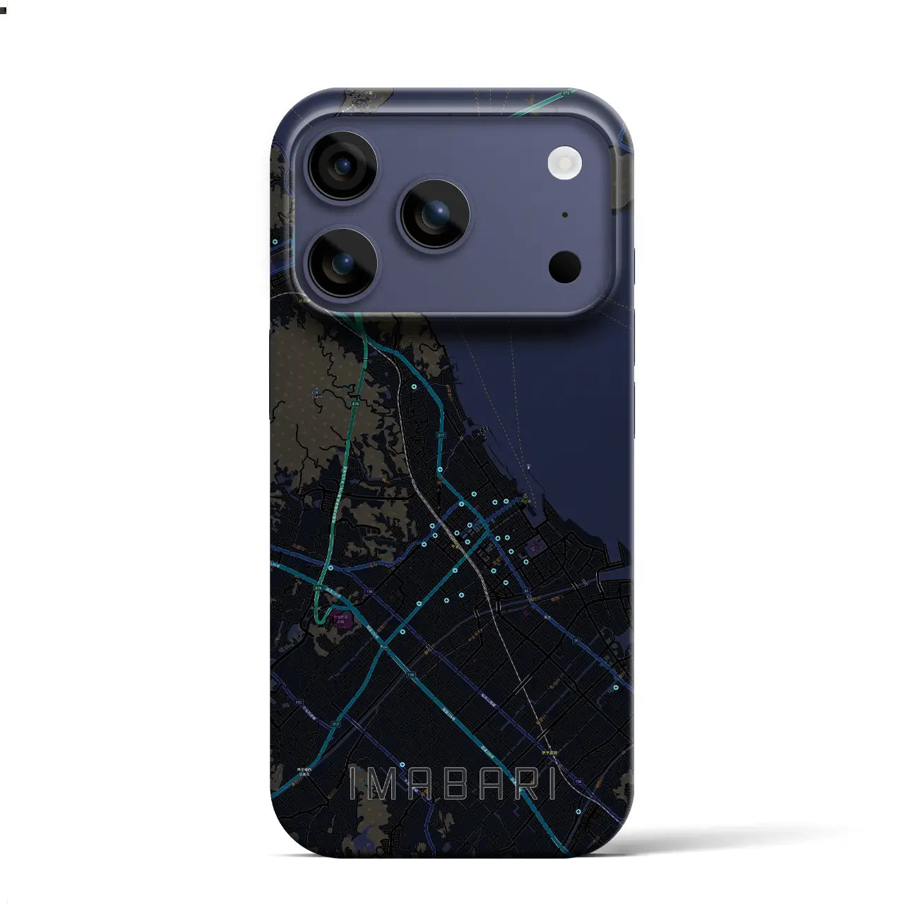 【今治（愛媛県）】地図柄iPhoneケース（バックカバータイプ）