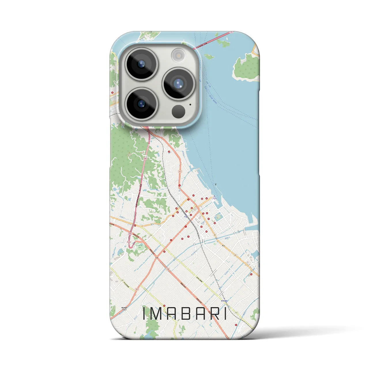 【今治（愛媛県）】地図柄iPhoneケース（バックカバータイプ）