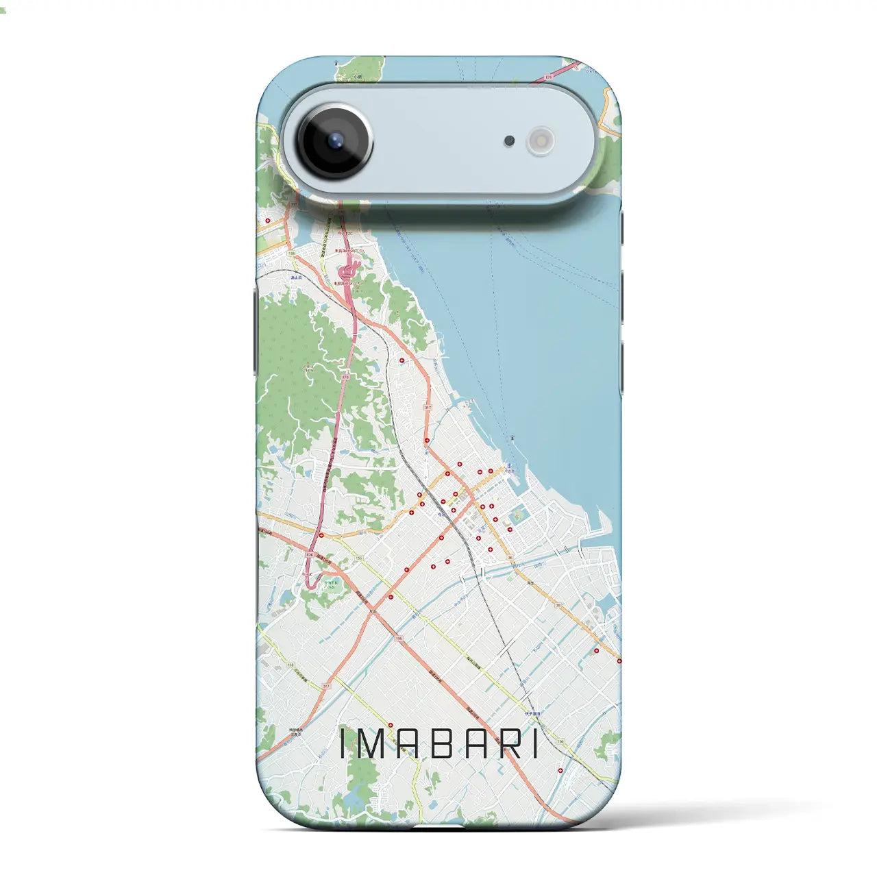 【今治（愛媛県）】地図柄iPhoneケース（バックカバータイプ）