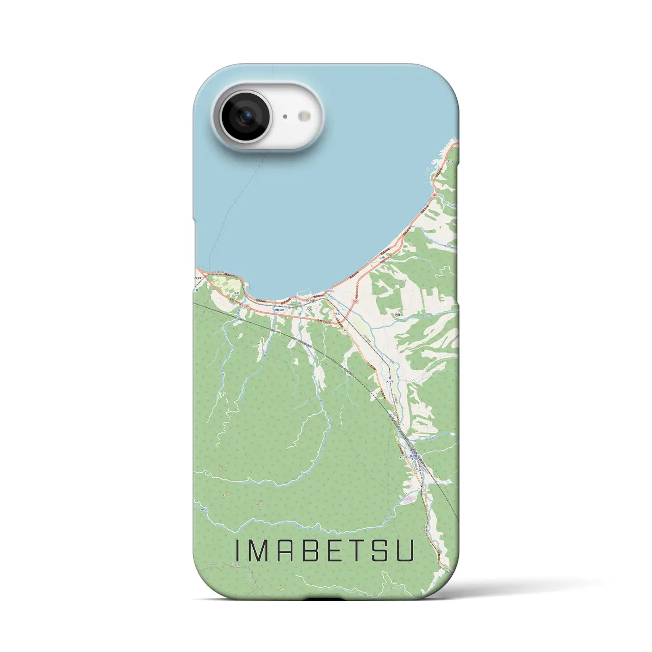 【今別（青森県）】地図柄iPhoneケース（バックカバータイプ）