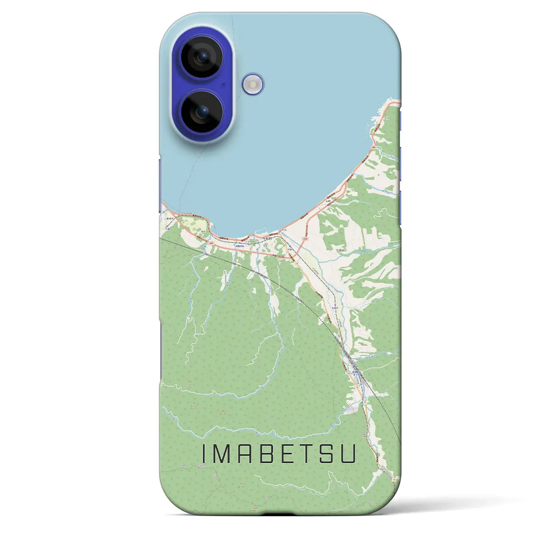 【今別(青森県)】地図柄iPhoneケース(バックカバータイプ)ナチュラル・iPhone 16 Pro Max 用