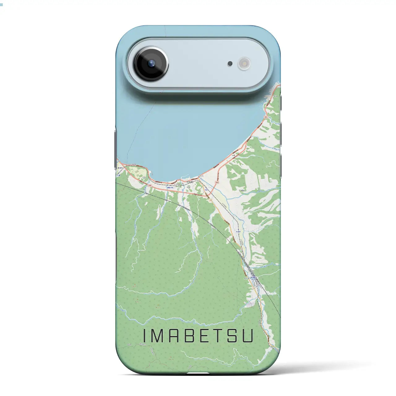 【今別（青森県）】地図柄iPhoneケース（バックカバータイプ）