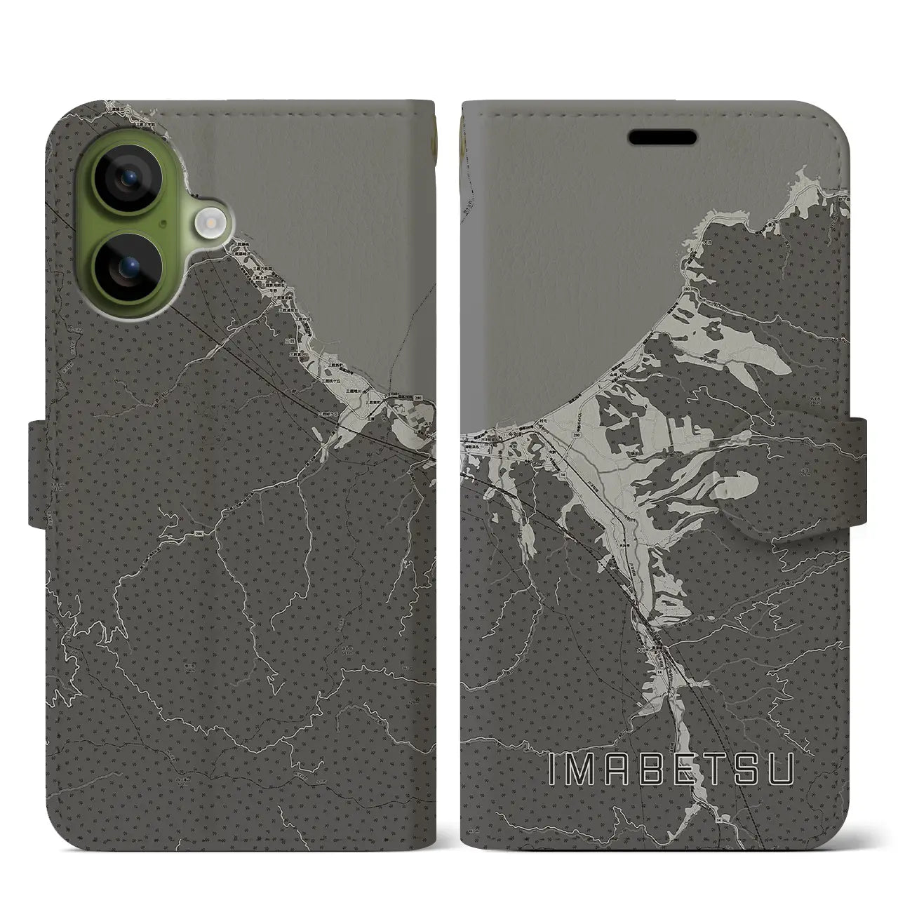 【今別（青森県）】地図柄iPhoneケース（手帳タイプ）