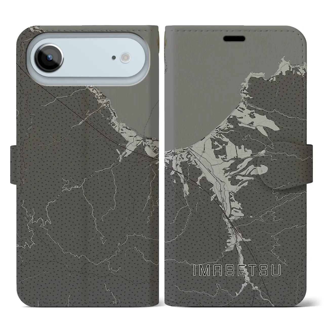 【今別（青森県）】地図柄iPhoneケース（手帳タイプ）