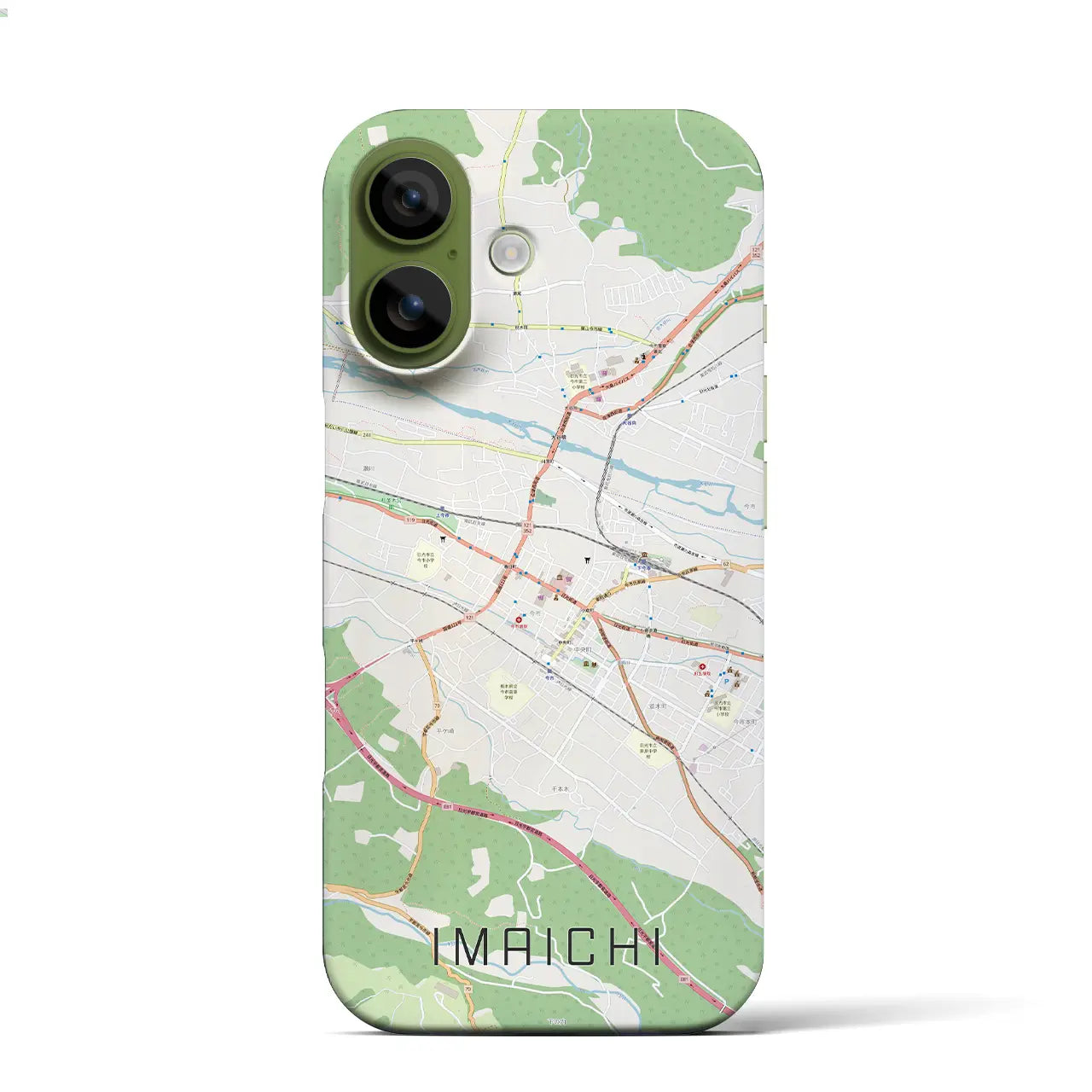 【今市（栃木県）】地図柄iPhoneケース（バックカバータイプ）