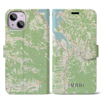 【伊万里（佐賀県）】地図柄iPhoneケース（手帳タイプ）ナチュラル・iPhone 14 用