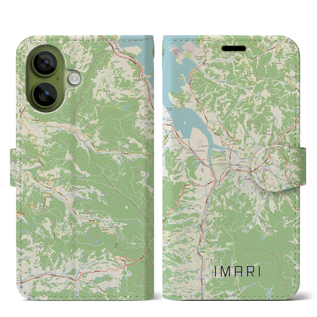 【伊万里(佐賀県)】地図柄iPhoneケース(手帳タイプ)ナチュラル・iPhone 17 Pro Max 用