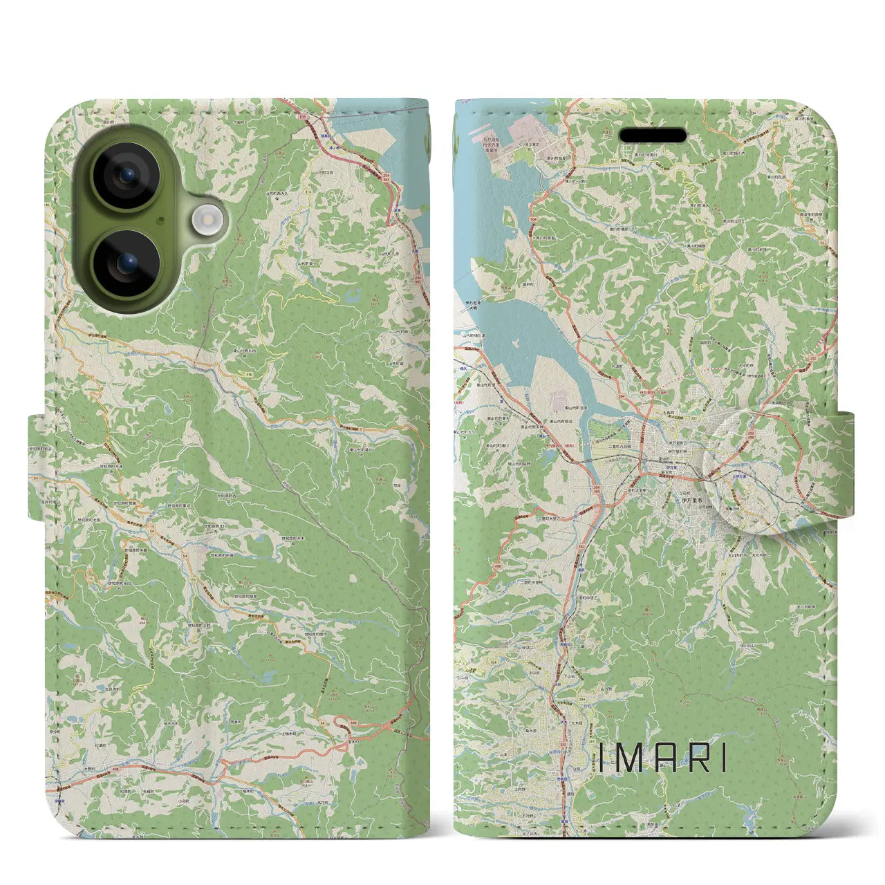 【伊万里（佐賀県）】地図柄iPhoneケース（手帳タイプ）
