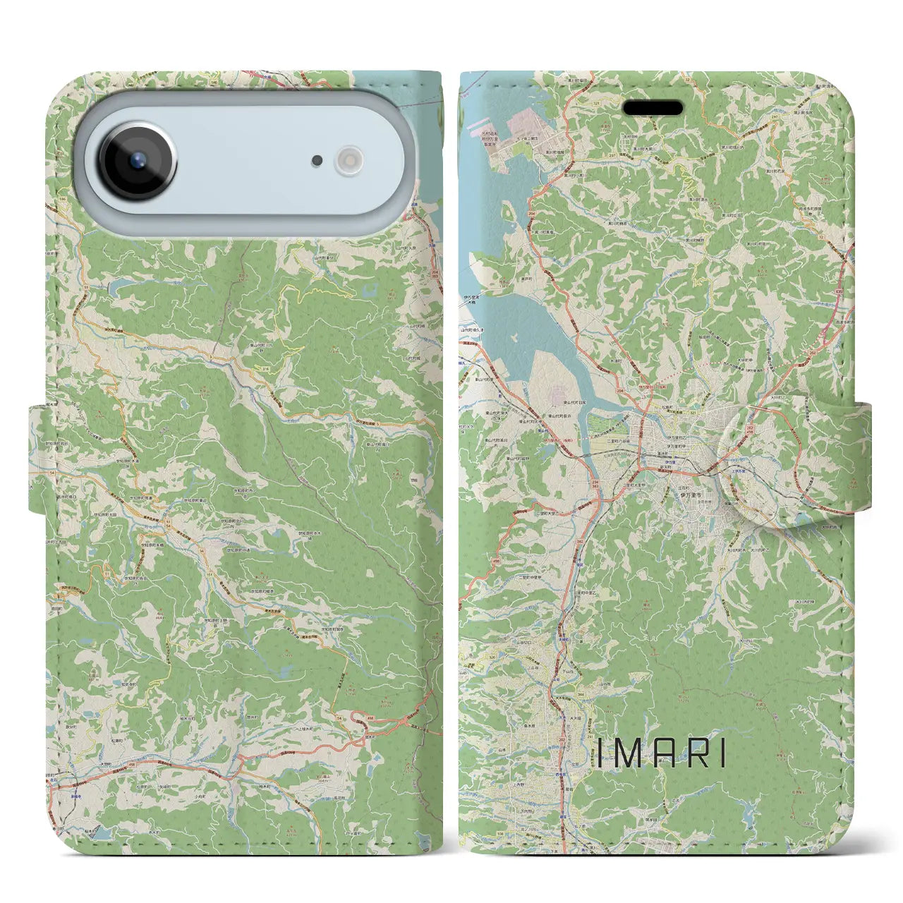 【伊万里（佐賀県）】地図柄iPhoneケース（手帳タイプ）