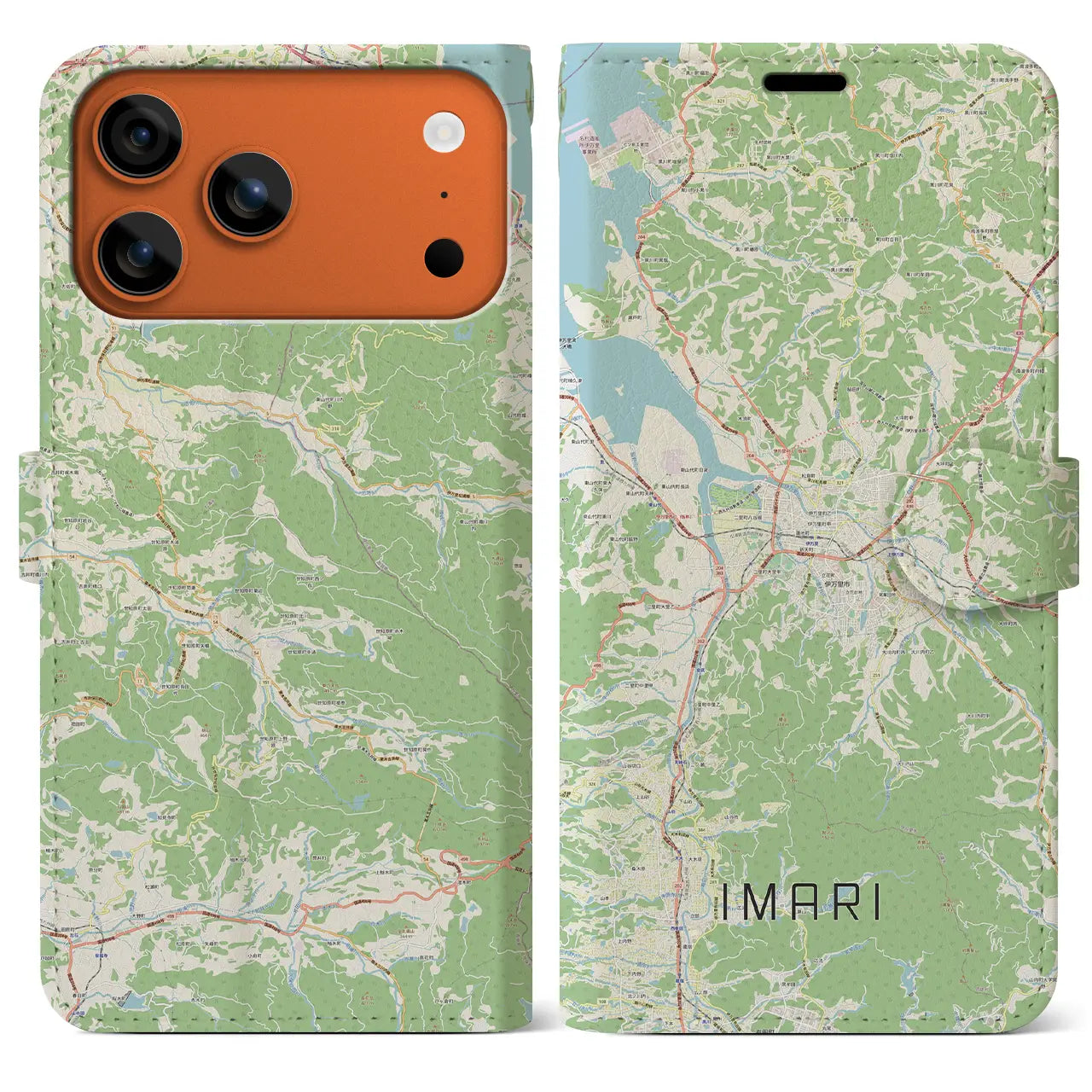 【伊万里（佐賀県）】地図柄iPhoneケース（手帳タイプ）