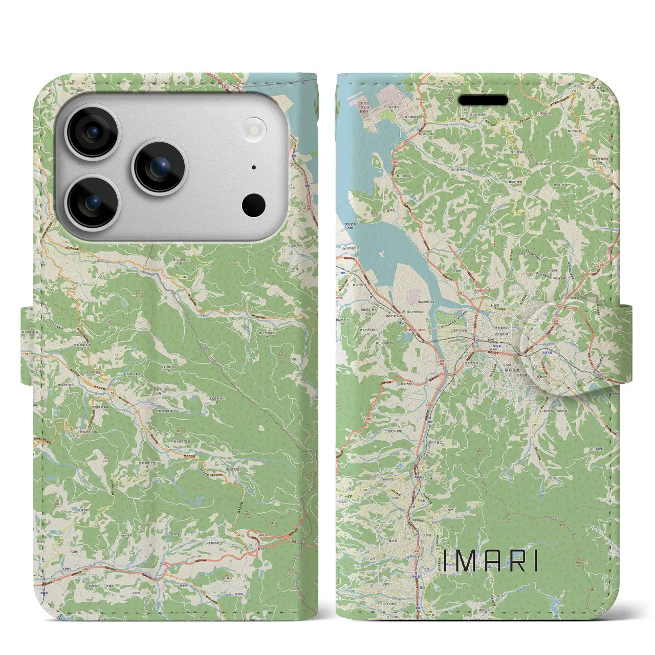 【伊万里（佐賀県）】地図柄iPhoneケース（手帳タイプ）