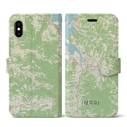 【伊万里（佐賀県）】地図柄iPhoneケース（手帳タイプ）ナチュラル・iPhone XS / X 用