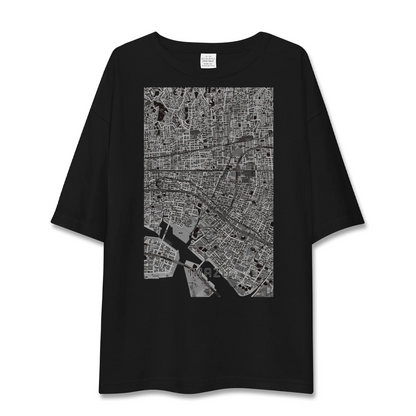【今津（兵庫県）】地図柄ビッグシルエットTシャツ