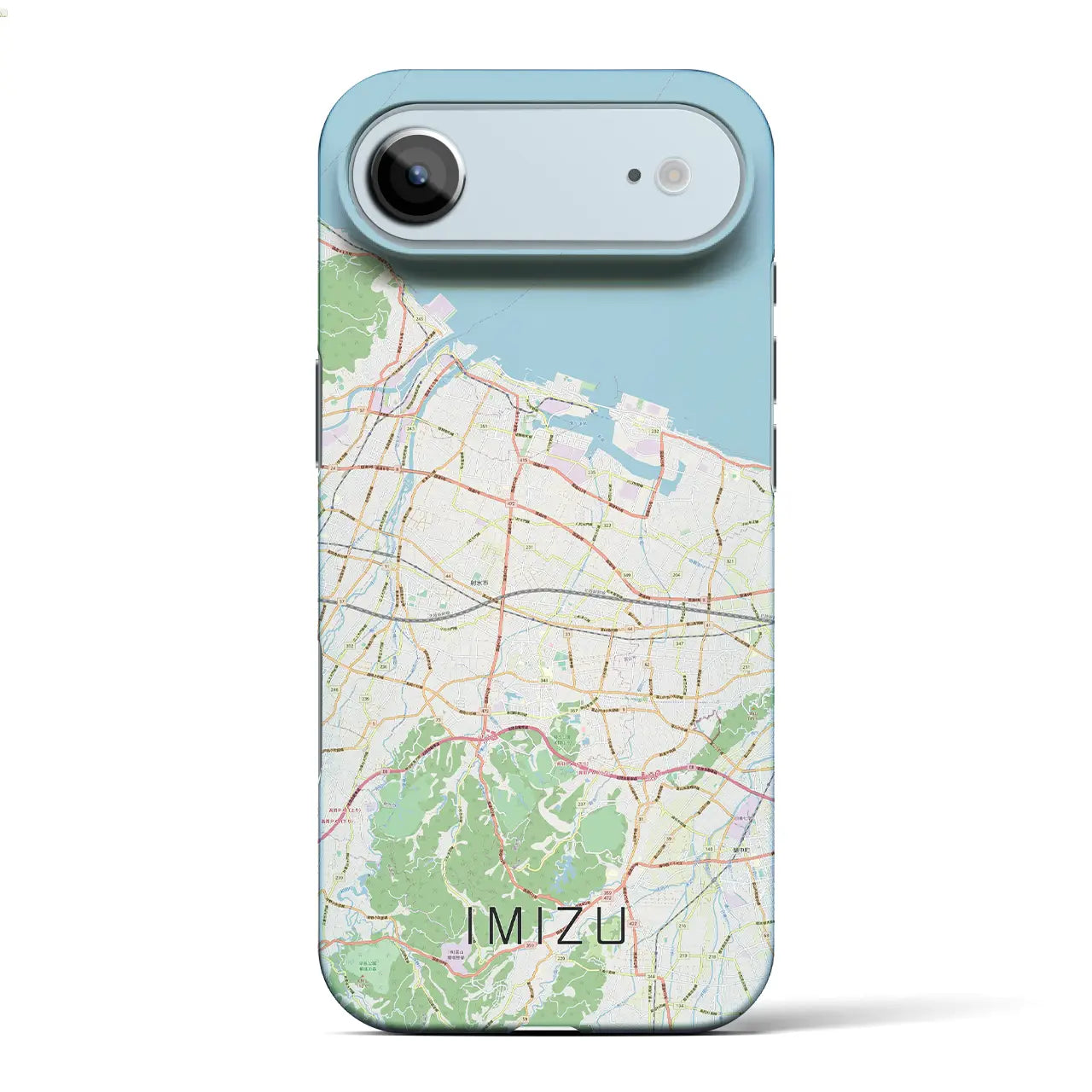 【射水（富山県）】地図柄iPhoneケース（バックカバータイプ）