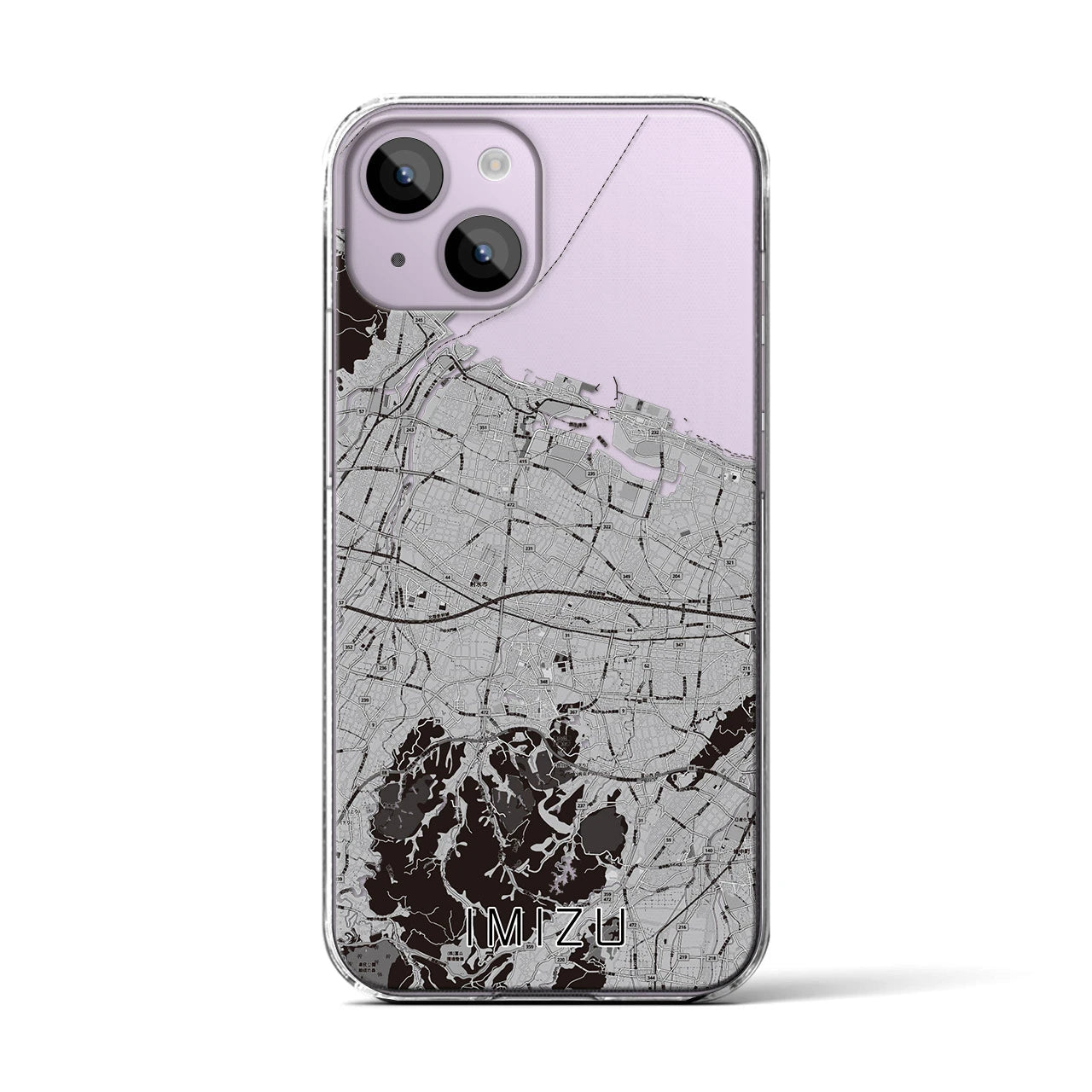 【射水（富山県）】地図柄iPhoneケース（クリアタイプ）