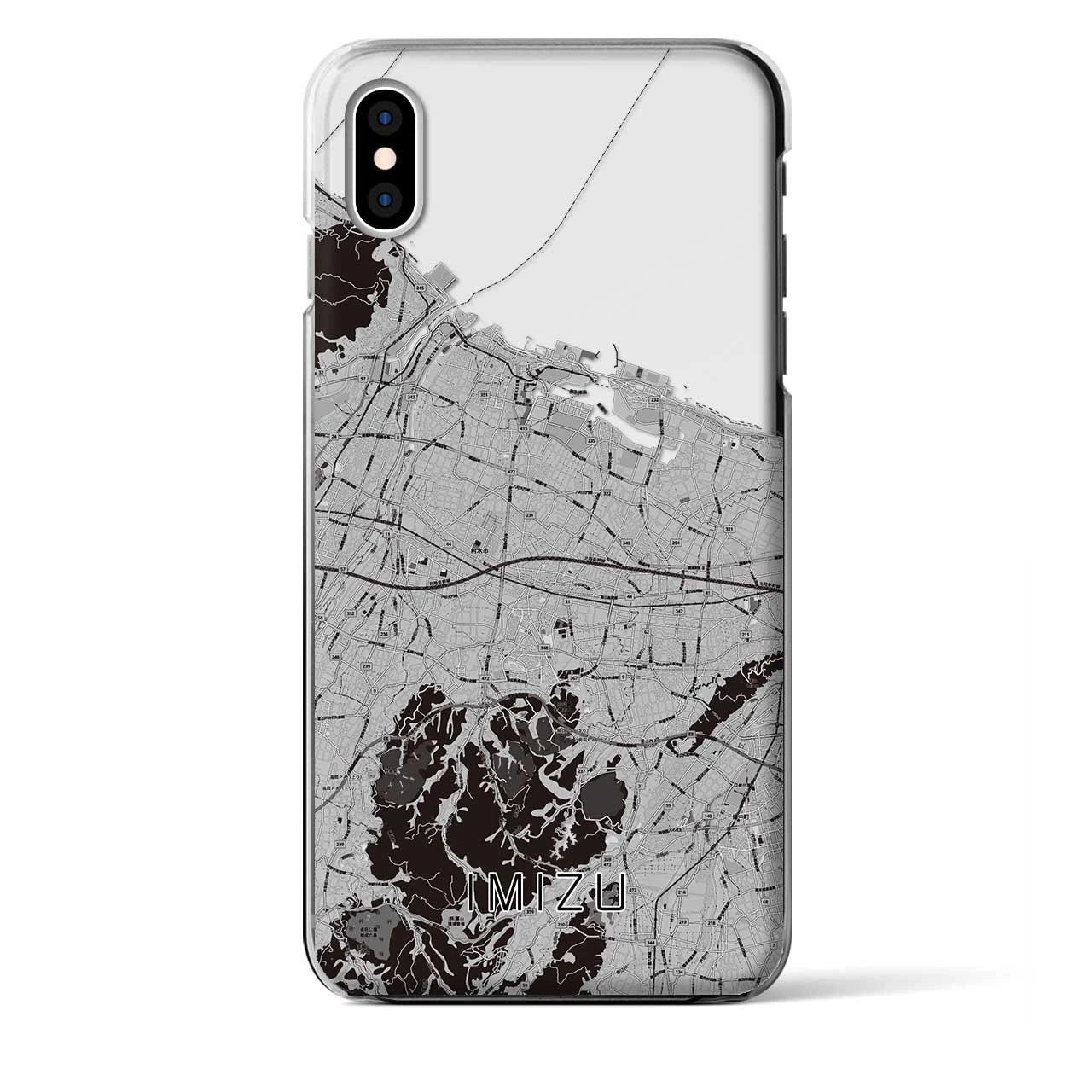 【射水（富山県）】地図柄iPhoneケース（クリアタイプ）