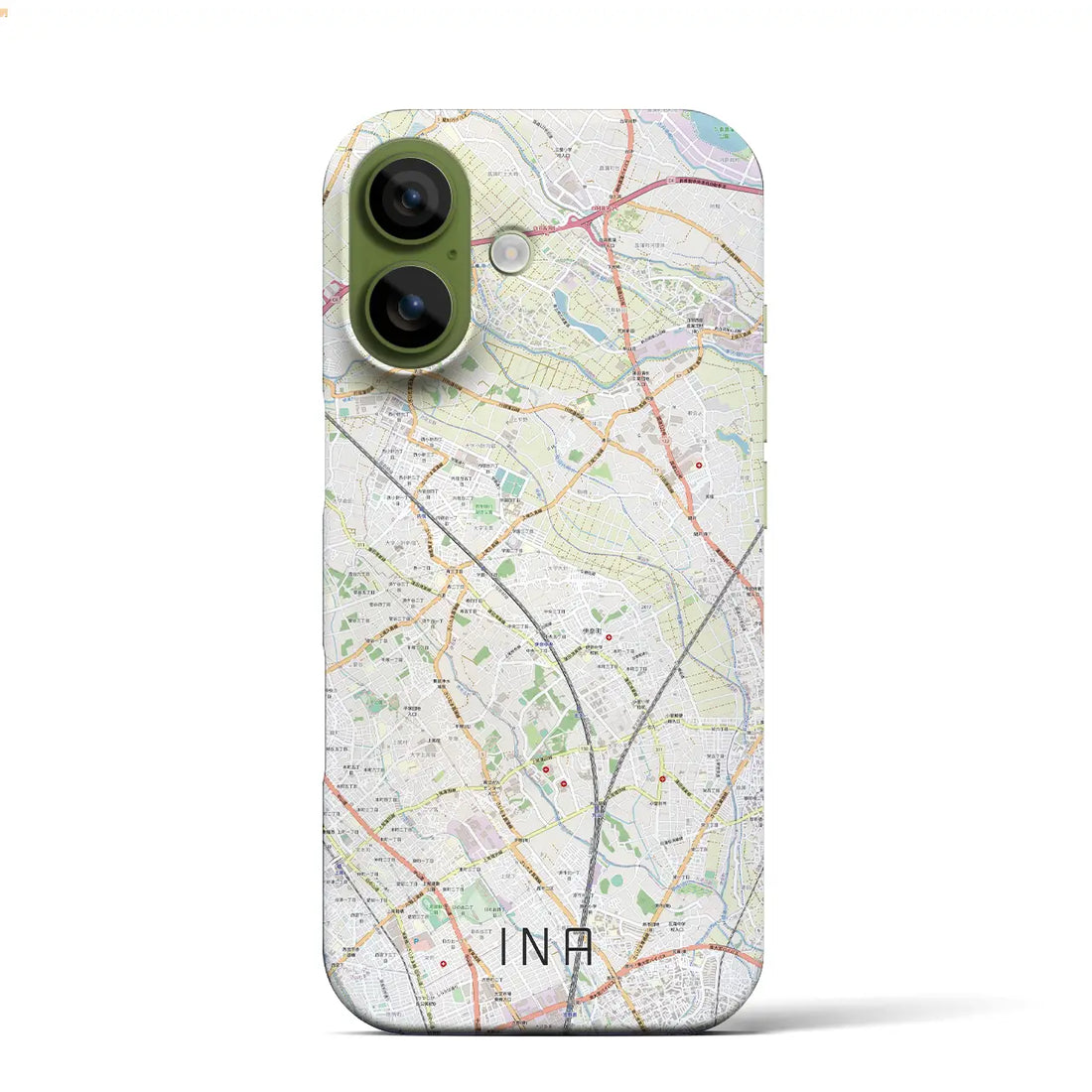 【伊奈（埼玉県）】地図柄iPhoneケース（バックカバータイプ）ナチュラル・iPhone 17 Pro Max 用