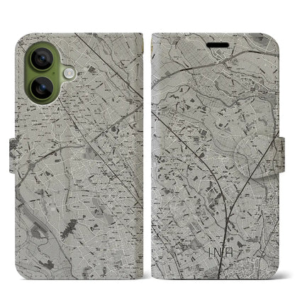 【伊奈（埼玉県）】地図柄iPhoneケース（手帳タイプ）