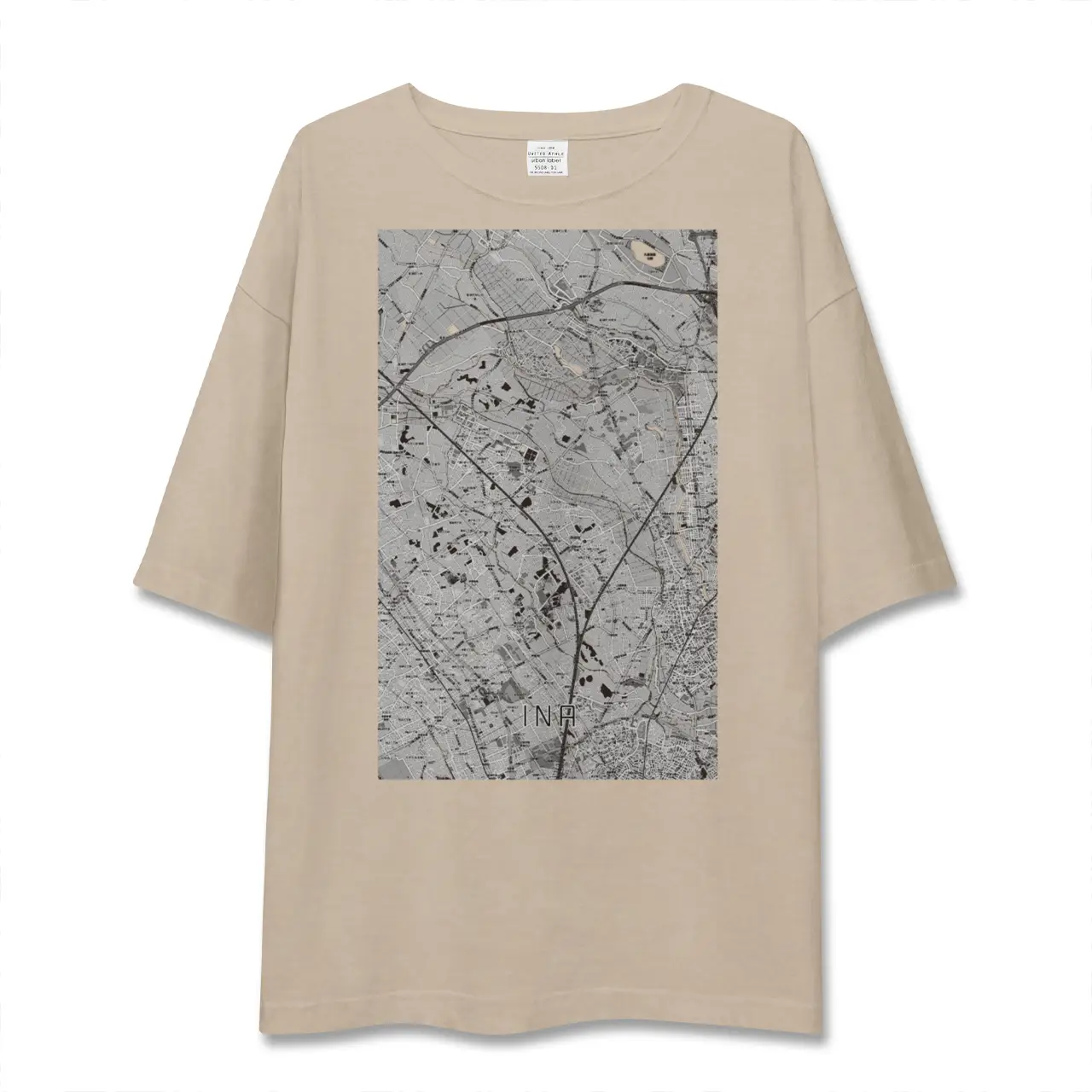 【伊奈（埼玉県）】地図柄ビッグシルエットTシャツ