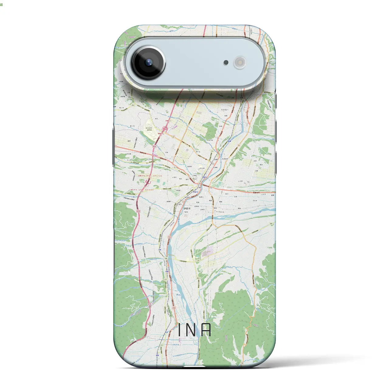 【伊那（長野県）】地図柄iPhoneケース（バックカバータイプ）