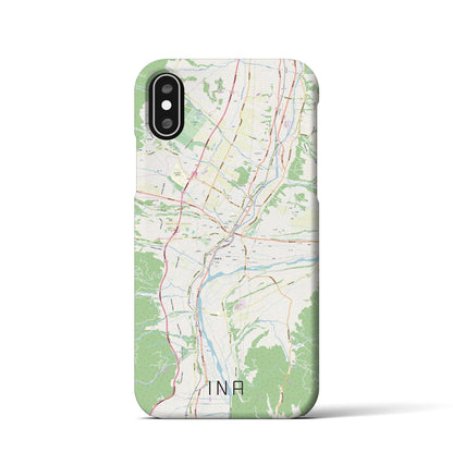 【伊那（長野県）】地図柄iPhoneケース（バックカバータイプ）