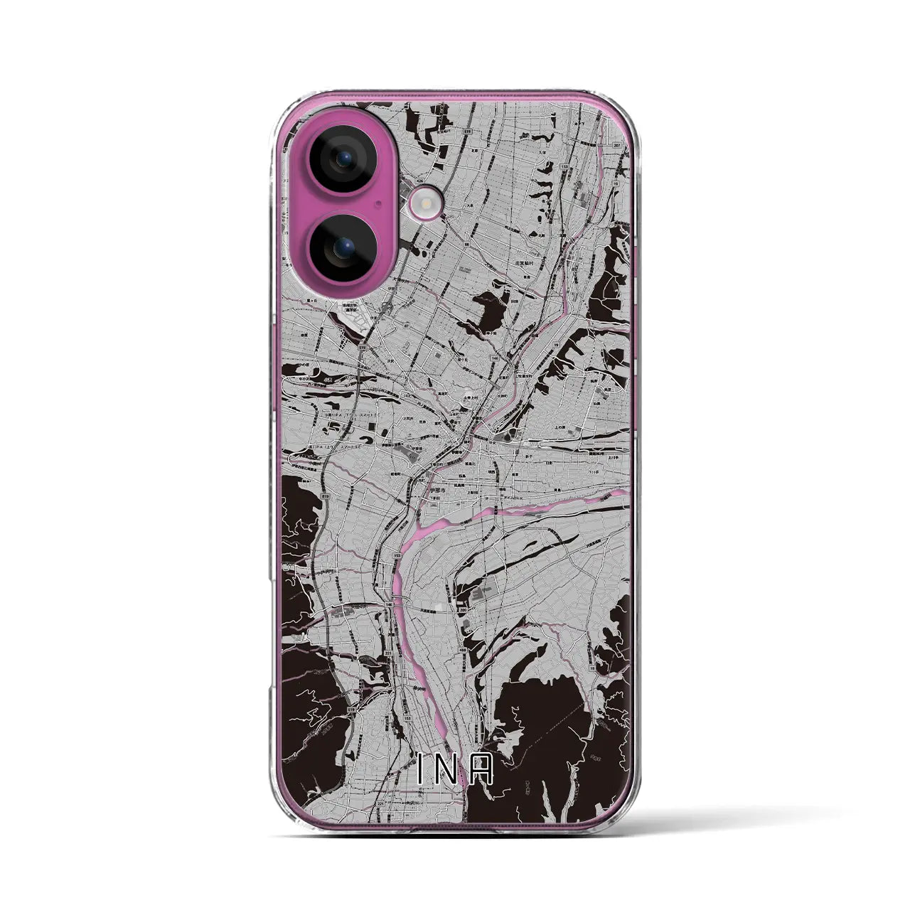 【伊那（長野県）】地図柄iPhoneケース（クリアタイプ）