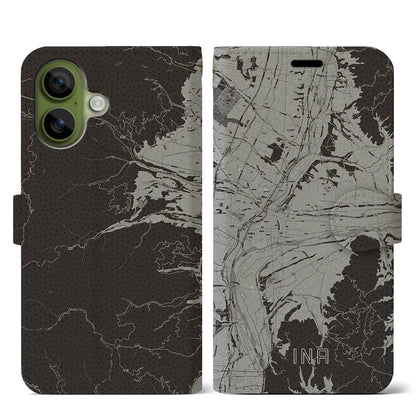 【伊那（長野県）】地図柄iPhoneケース（手帳タイプ）