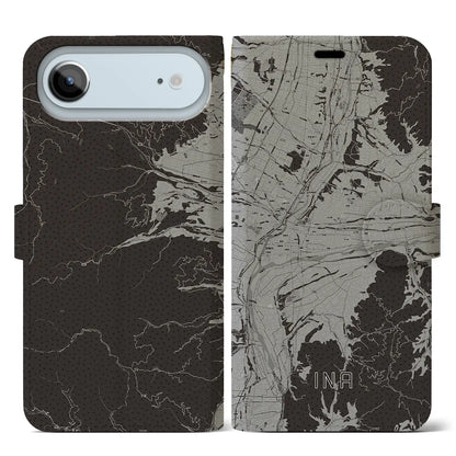 【伊那（長野県）】地図柄iPhoneケース（手帳タイプ）