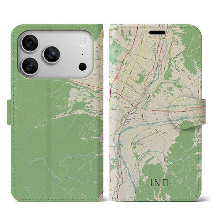 【伊那（長野県）】地図柄iPhoneケース（手帳タイプ）