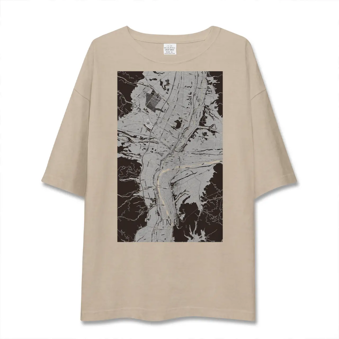 【伊那（長野県）】地図柄ビッグシルエットTシャツ
