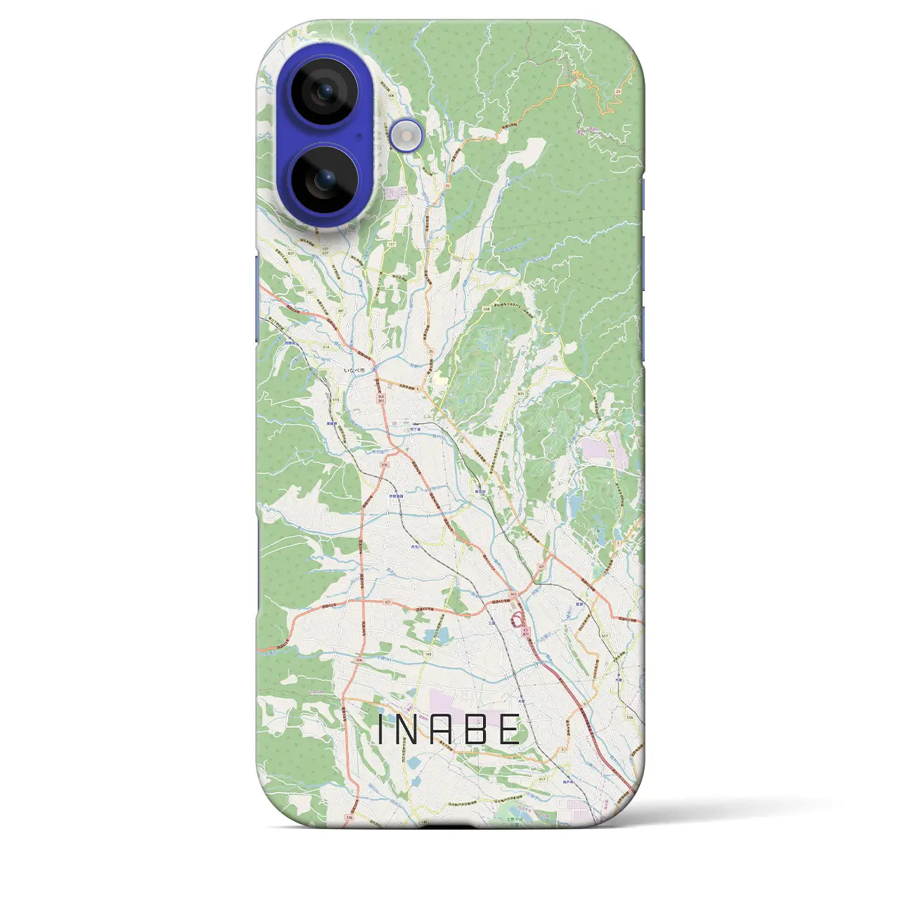 【いなべ（三重県）】地図柄iPhoneケース（バックカバータイプ）ナチュラル・iPhone 16 Pro Max 用