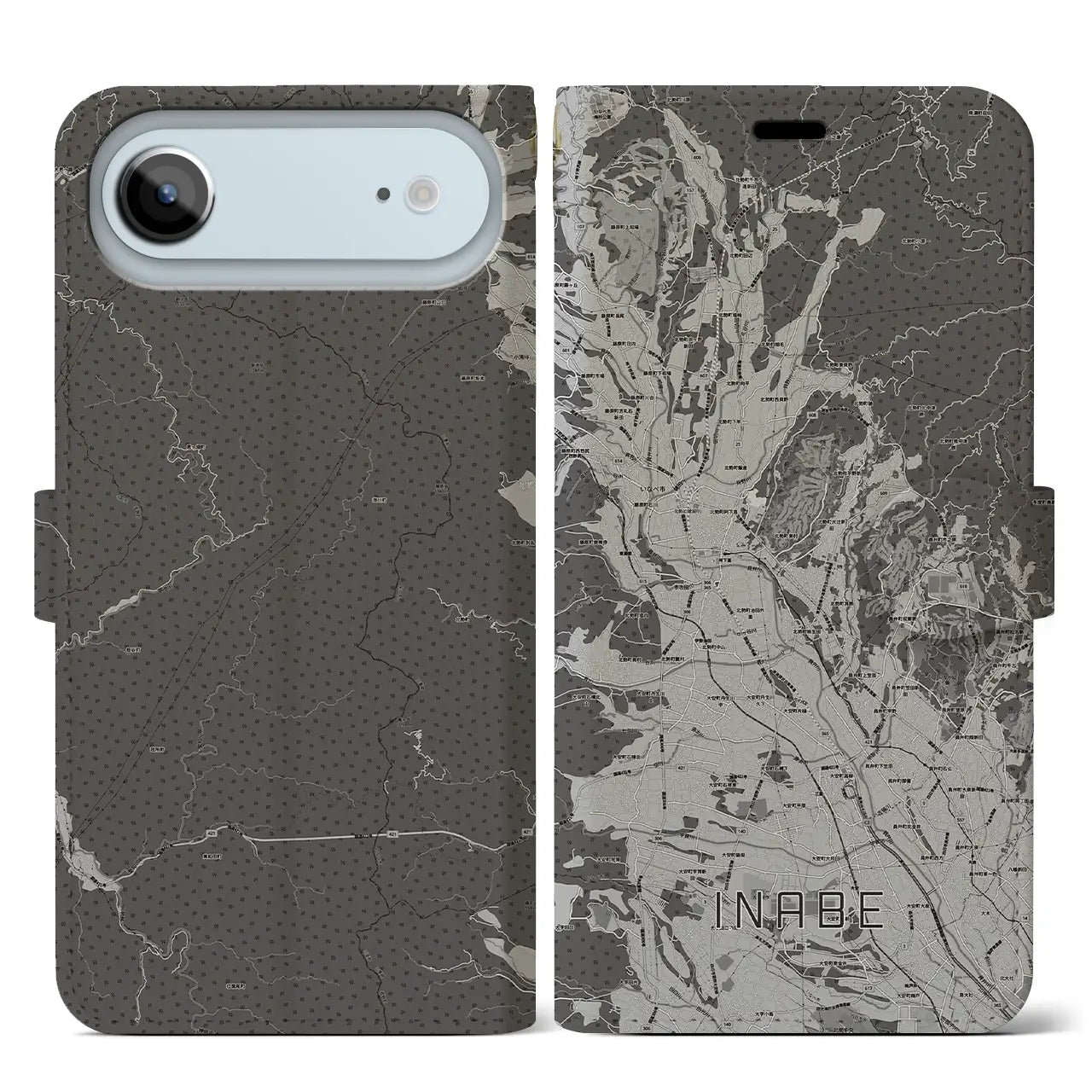 【いなべ（三重県）】地図柄iPhoneケース（手帳タイプ）