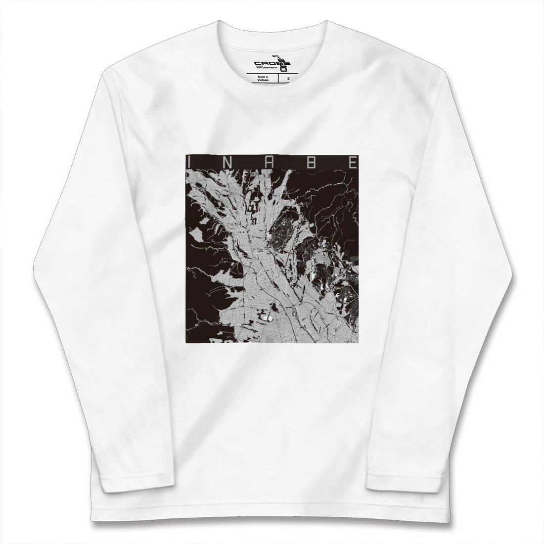 【いなべ(三重県)】地図柄ロングスリーブTシャツ