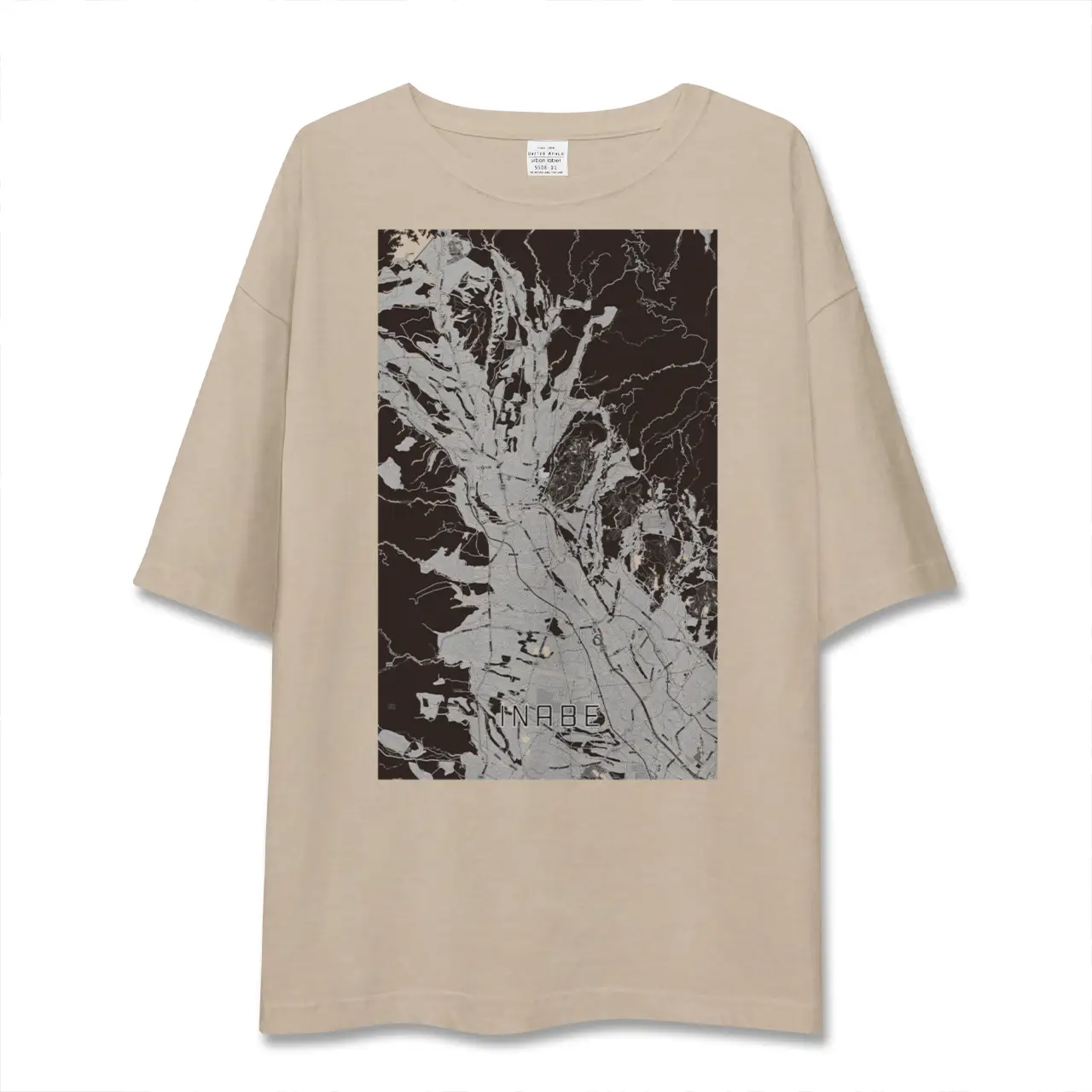 【いなべ（三重県）】地図柄ビッグシルエットTシャツ