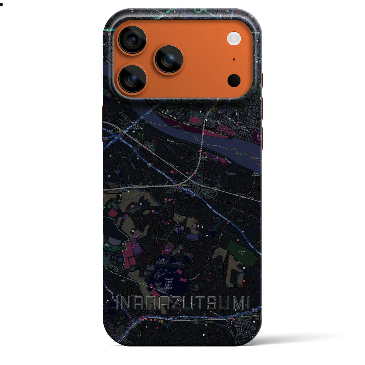 【稲田堤（神奈川県）】地図柄iPhoneケース（バックカバータイプ）