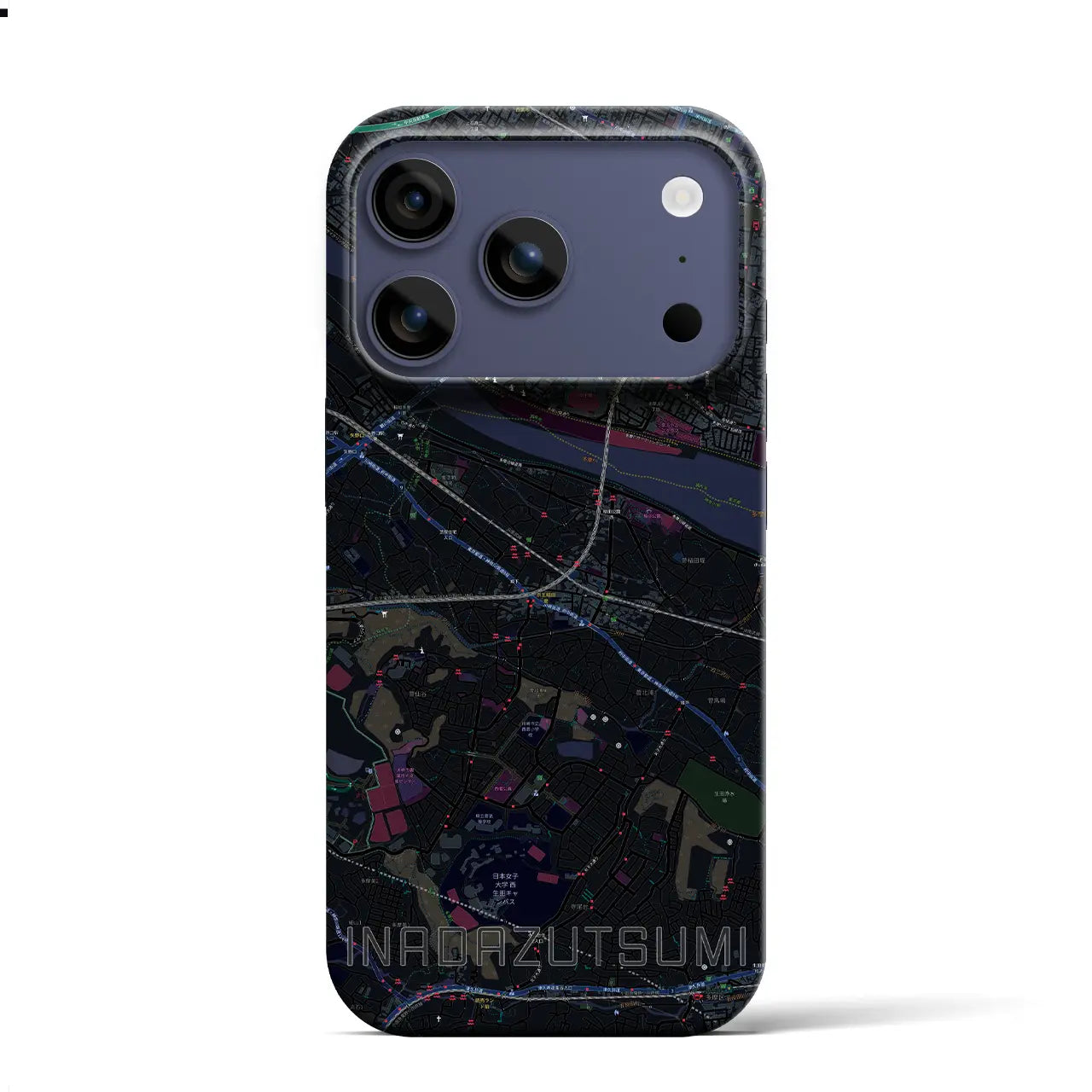 【稲田堤（神奈川県）】地図柄iPhoneケース（バックカバータイプ）