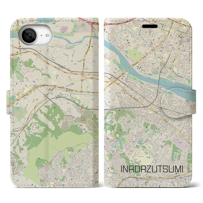 【稲田堤（神奈川県）】地図柄iPhoneケース（手帳タイプ）