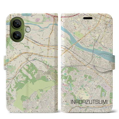 【稲田堤（神奈川県）】地図柄iPhoneケース（手帳タイプ）