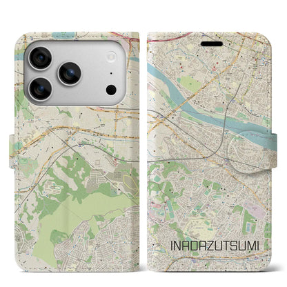 【稲田堤（神奈川県）】地図柄iPhoneケース（手帳タイプ）