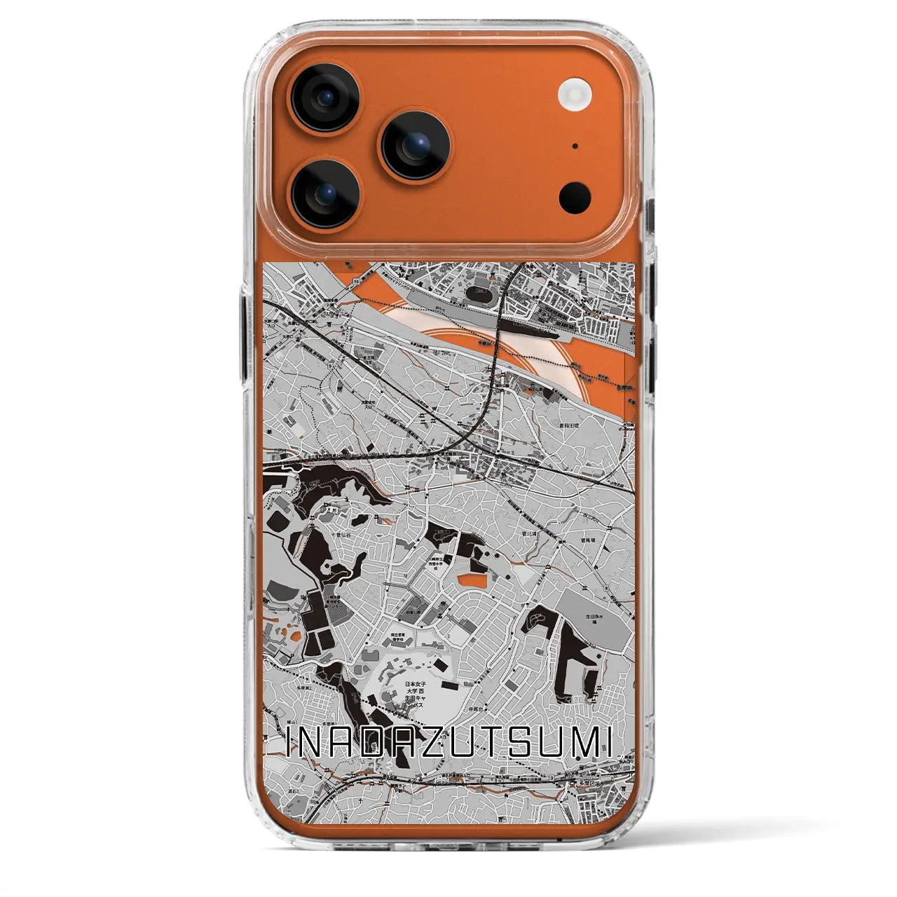 【稲田堤（神奈川県）】地図柄iPhoneケース（MagSafeタイプ）