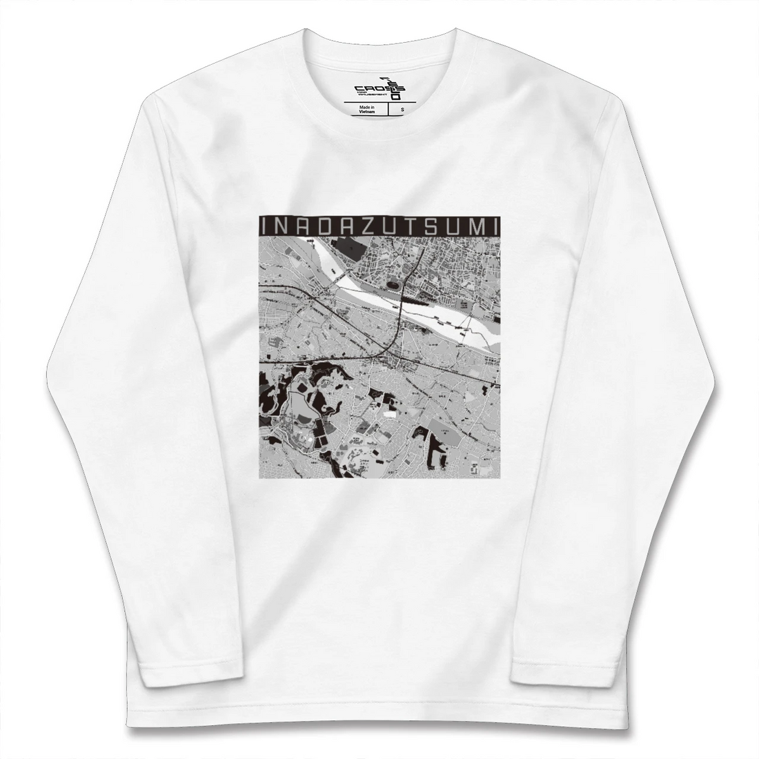 【稲田堤(神奈川県)】地図柄ロングスリーブTシャツ