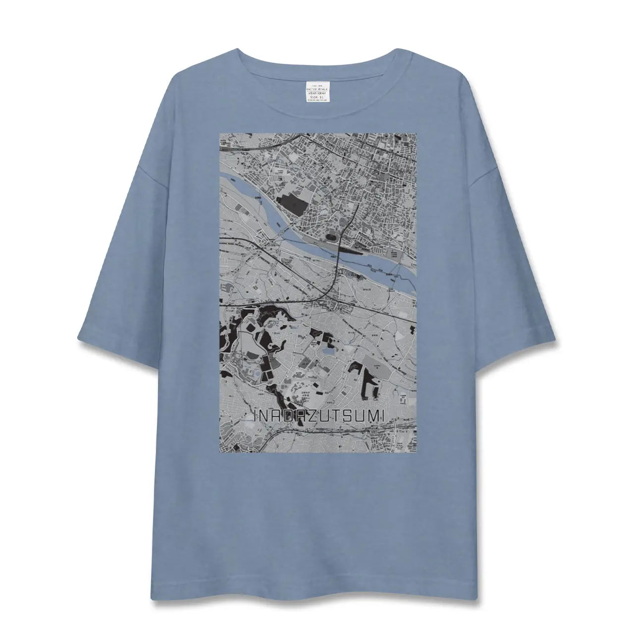 【稲田堤（神奈川県）】地図柄ビッグシルエットTシャツ