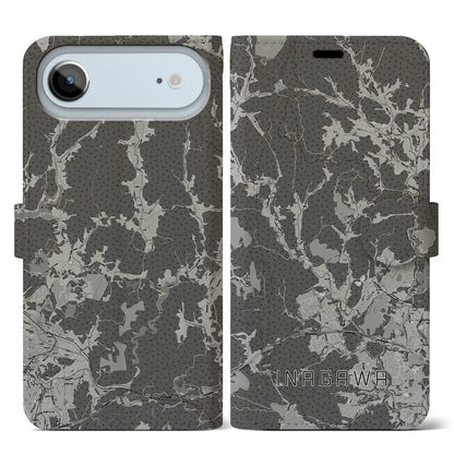 【猪名川（兵庫県）】地図柄iPhoneケース（手帳タイプ）