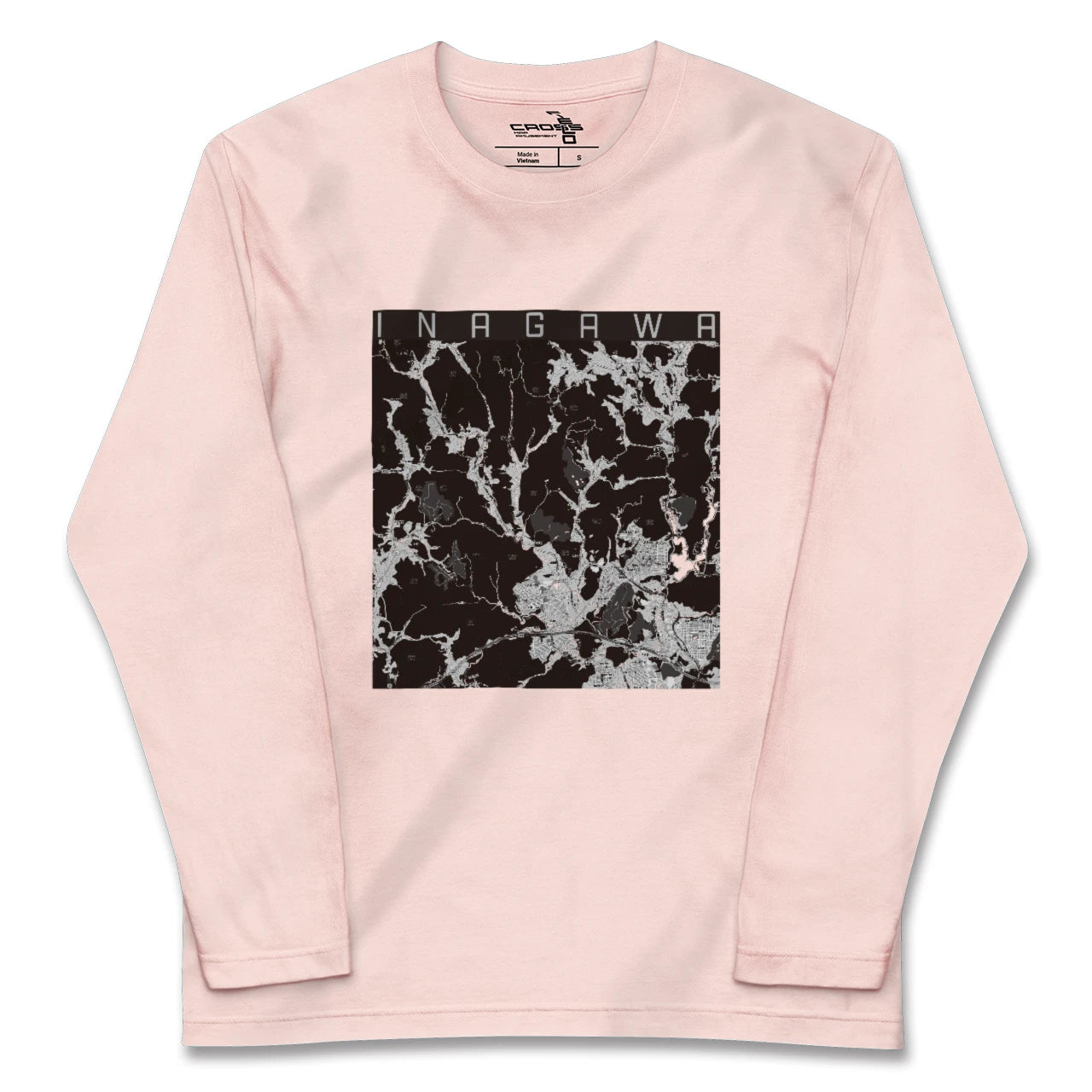 【猪名川（兵庫県）】地図柄ロングスリーブTシャツ