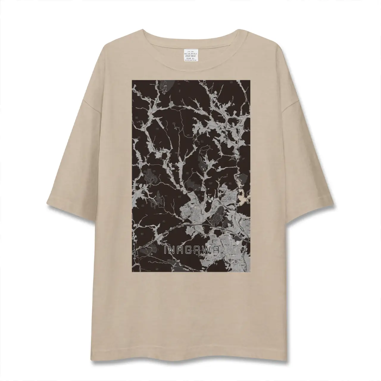 【猪名川（兵庫県）】地図柄ビッグシルエットTシャツ