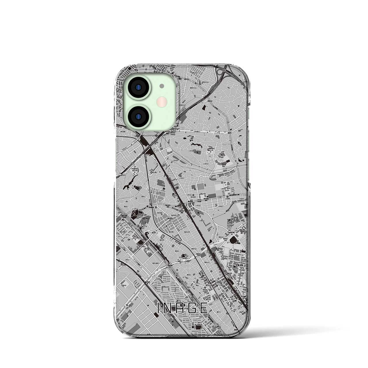 【稲毛（千葉県）】地図柄iPhoneケース（クリアタイプ）