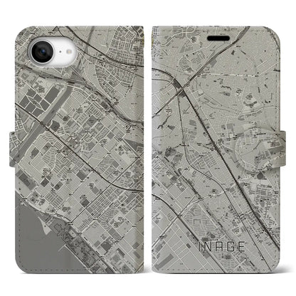 【稲毛（千葉県）】地図柄iPhoneケース（手帳タイプ）