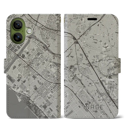 【稲毛（千葉県）】地図柄iPhoneケース（手帳タイプ）